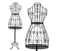 PrimoLiving metal dressmaker mannequin Mila in black with storage compartment - vintage dress mannequin - ideal as female mannequin or clothes rack - P-14196