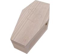 PrimoLiving petbye Wooden Small Animal Coffin Natural - Size L for Small Pets - Animal Coffin with Fixed Metal Clasp - Coffin Made Wood