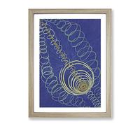 Primordial Chaos No.16 By Hilma Af Klint Classic Painting Framed Wall Art Print, Ready to Hang Picture for Living Room Bedroom Home Office Décor, Oak A4 (34 x 25 cm)