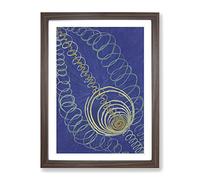 Primordial Chaos No.16 By Hilma Af Klint Classic Painting Framed Wall Art Print, Ready to Hang Picture for Living Room Bedroom Home Office Décor, Walnut A2 (64 x 46 cm)