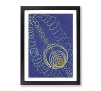 Primordial Chaos No.16 By Hilma Af Klint Classic Painting Framed Wall Art Print, Ready to Hang Picture for Living Room Bedroom Home Office Décor, Black A4 (34 x 25 cm)