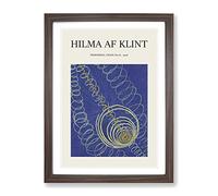 Primordial Chaos No.16 By Hilma Af Klint Exhibition Museum Painting Framed Wall Art Print, Ready to Hang Picture for Living Room Bedroom Home Office Décor, Walnut A3 (34 x 46 cm)