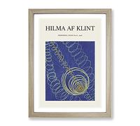 Primordial Chaos No.16 By Hilma Af Klint Exhibition Museum Painting Framed Wall Art Print, Ready to Hang Picture for Living Room Bedroom Home Office Décor, Oak A3 (34 x 46 cm)