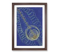 Primordial Chaos No.16 by Hilma Af Klint Framed Print | A2 Walnut Framed Wall Art | Ready to Hang | Modern Nature Picture | Living Room Bedroom Lounge Office