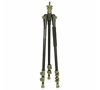 Primos Hunting Edge Carbon Fiber Tripod Shooting Stick with Magnaswitch, Lightweight and Adjustable Hunting Shooting Support with 360° Panning in Dark Earth