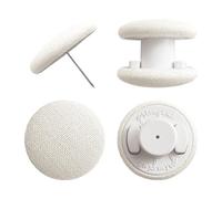 Primpins Duvet Clips - Classic Linen - 20 Colours Available - Double Sided Pin Fasteners - Prevents Comforter from Shifting in Cover (Set of 8, White)