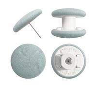 Primpins Duvet Clips - Classic Linen Collection - Locking Pin Fasteners - Keeps Comforter from Shifting in Cover (Set of 8, Dusty Blue)