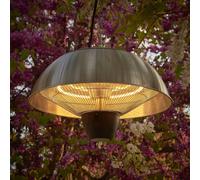Primrose 1.5kW IP34 Infrared Hanging Patio Heater in Stainless Steel in Metallic Silver Primrose Metallic Silver