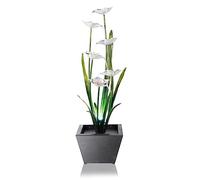 Primrose 100cm Steel Garden Flower Narcissi Tiered Patio Water Feature Self Contains
