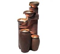 Primrose 101cm Bowl and Jars 4 Tier Water Feature With LED Lights