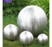 Primrose 10Cm Brushed Stainless Steel Gazing Globe Sphere Ornamental Decoration