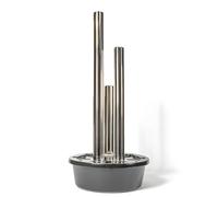 Primrose 118cm 3 Polished Stainless Steel Tubes Water Feature with RGB Colour Changing LED Lights