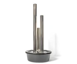 Primrose 118cm 3 Polished Stainless Steel Tubes Water Feature with RGB Colour Changing LED Lights