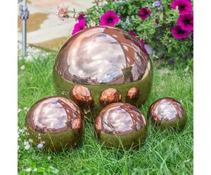 Primrose 12.6Cm Copper Effect Stainless Steel Gazing Globe Sphere