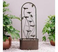 Primrose 120cm Enchanted Arch Zinc Cascading Patio Water Feature with LED Lights