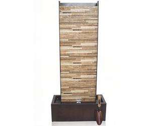 Primrose 120cm Venturi Wall Zinc & Brick Stone Water Feature for Indoor and Outdoor Use with LED Lights