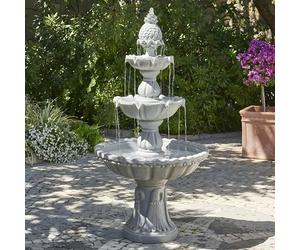 Primrose 150cm Antique Regal Stone Effect 3 Tier Classic Water Feature Fountain Outdoor Cascade