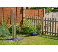 Primrose 156cm Three Polished Tubes Advanced Water Feature with Lights Tubes & Base for Indoor and Outdoor Use