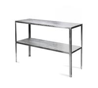 Primrose 2 Tier Essential Greenhouse Staging Galvanised Steel Garden Shelving Silver 1.19M