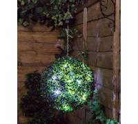 Primrose 28cm Solar Powered LED Hanging Artificial Topiary Ball with Lights The Little Buxus Ball