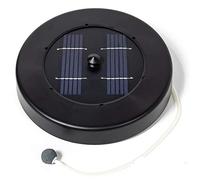 Primrose 29cm Solar Powered Plastic Round Floating Oxygenator Aerator for Small to Medium Ponds Automatic in Black