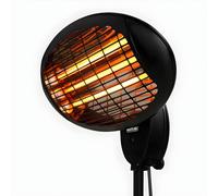 Primrose 2kW IPX4 Electric Quartz Bulb Patio Heater - 3 Power Settings in Black Primrose Black
