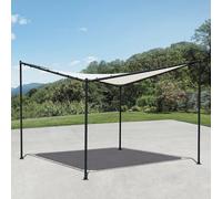 Primrose 3.5m Square Portable Powder Coated Steel Frame with Waterproof Sail Shade in Ivory Primrose Ivory