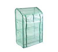 Primrose 3-Tier Mini Greenhouse & Plant Stands with Removable Covers in Green Primrose Green