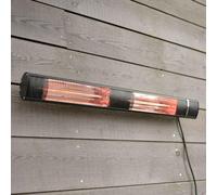 Primrose 3kW IP44 Wall Mounted Electric Patio Heater Remote Control Black Primrose Black
