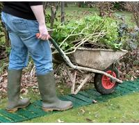 Primrose 3m Instant Roll Out Single Width Garden Path with Chevron Grip in Green - Triple Pack