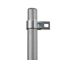 Primrose 4m Silver Tall Round Galvanised Steel Shade Sail Pole w/ Bracket Clamp Primrose Silver