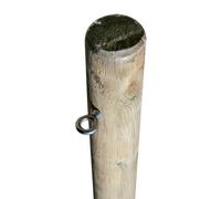 Primrose 4M Tall Wooden Sail Shade Pole With Eyebolt Screw Fixture For Sun Sail - 12Cm