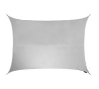 Primrose 4m x 3m Waterproof Patio Sun Shade Sail Canopy 98% UV Block Free Rope in Silver Primrose Silver