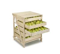 Primrose 5 Drawer Natural Pine Wooden Pressure Treated Apple Storage Rack 78cm