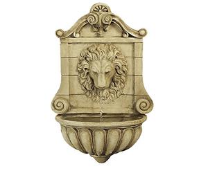 Primrose 50cm Stone Effect King Lion Head Fountain Outdoor Wall Mounted Water Feature Frost Resistant