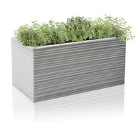 Primrose 50cm Terracotta Fibre Berniss Trough Planter in Grey Primrose Grey
