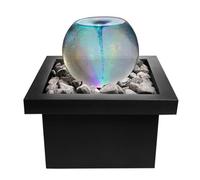 Primrose 52Cm Orb Water Feature Whirlpool With Multicoloured Leds & Square Basin