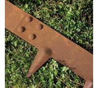 Primrose 5m Corten Steel Modular Garden Lawn Border Path Edging Pieces in Rust in Orange Primrose Orange