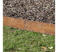 Primrose 5m Corten Steel Straight Garden Lawn Border Edging Pieces Rust H16cm in Brown Primrose Brown 5m