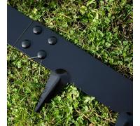 Primrose 5M Steel Modular Garden Lawn Border Path Edging Pieces With Locking Screws In Black