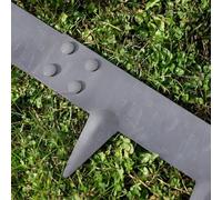 Primrose 5M Steel Modular Garden Lawn Border Path Edging Pieces With Locking Screws In Anthracite Grey