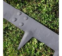 Primrose 5m Steel Modular Lawn Border Edging Pieces in Anthracite Grey Primrose Grey