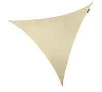 Primrose 5m Triangle Waterproof Patio Sun Shade Canopy 98% UV Block Free Rope in Off-White Primrose Off-White