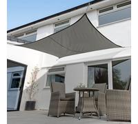 Primrose 5m x 4m Rectangle Waterproof Ivory Garden Patio Sun Shade Sail Canopy 98% UV Block with Free Fixing Kit in Charcoal Primrose Charcoal