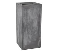 Primrose 60cm Terracotta Fibre Cement Finish Tall Cube Planter in Grey Primrose Grey