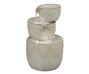 Primrose 62cm 3 Tier Ceramic Bronte Cascading Bowls Patio Water Feature with LED Lights