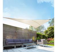 Primrose 6m Right Angle Triangle Waterproof Charcoal Garden Patio Sun Shade Sail Canopy 98% UV Block with Free Fixing Kit in Ivory Primrose Ivory