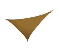 Primrose 6m x 4.2m Triangle Waterproof Sun Shade Canopy 98% UV Block Free Rope in Brown Primrose Brown