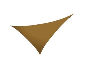Primrose 6m x 4.2m Triangle Waterproof Sun Shade Canopy 98% UV Block Free Rope in Brown Primrose Brown