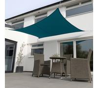 Primrose 6m x 5m Waterproof Patio Sun Shade Sail Canopy 98% UV Block Free Rope in Teal Primrose Teal